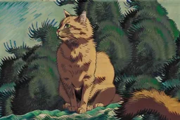 Portrait of a cat by Van Gogh