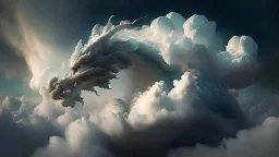 dragon in a big cloud