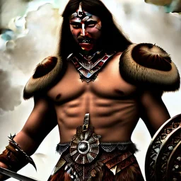 conan the barbarian as a conquistador, uhd, 8k resolution, epic, realistic