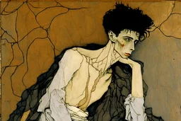 painting of a figure with the life-filled void of an empty existence, egon schiele masterpiece