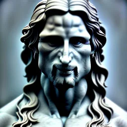 White Sculpture aragorn, full body, greek sculpture style, full body, fresco background, hyper realistic, 8k,