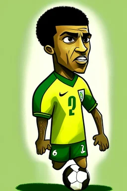 ف ساهقف Brazilian football player cartoon 2d