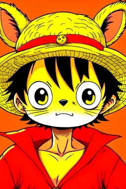 Luffy as a cat