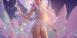 crystal subtle flower in a galactic ambiance beautiful fairy, transparent, delicate colors, in the foreground, full of details, smooth，soft light atmosphere, light effect，vaporwave colorful, concept art, smooth, extremely sharp detail, finely tuned detail, ultra high definition, 8 k, unreal engine 5, ultra sharp focus