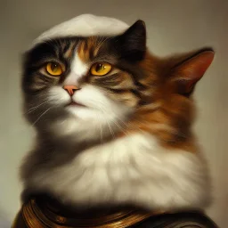 Portrait of a cat by Rembrandt.