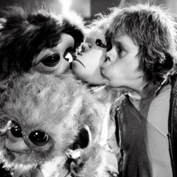 Gizmo from the Gremlins making out with Luke Skywalker