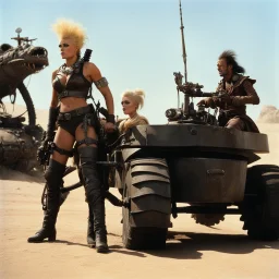 [high res photo of a movie by Ray Harryhausen] middle way between Tank Girl and Mad Max
