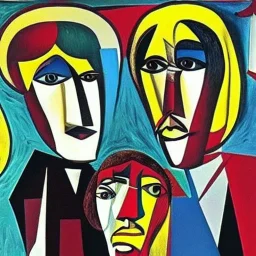 the beatles in picasso style