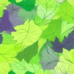 A psychedelic and abstract microscopic serigraphy of leaves' texture. Image is almost white with subtle gradients. Colors are light green, deep purple and yellow. Heavy grain texture and futuristic look.