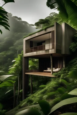 hotel minimalista dentro de la selva