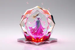 very complex CIFY structure ,pretty viberating color environment 3d metalic and crystal recursive evolving and animating beveled geometric base very complex CIFY structure emiting bubbles that broke, goddess of love in a pretty cleric dress comes out dancing gracefully , viberating color moving very in modern city escap environment while camera tracking it.write in down screen 3d animating"Made in Grok By:J.Babakan"