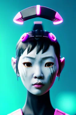 portrait, Asian cyborg woman, samurai warrior :: symmetry photography, cyberpunk style, cyborg eyes, pink hair :: wires conect, perfect eyes, samurai helmet, tiger mask, black samurai army, katana, ghost in the shell, pink, white, black, glow eyes, cinematic, Ultra realistic, dark scene, soft color, highly detailed, unreal engine 5, RTX, ultra detail, 3d, finely drawn, high definition.