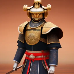 beautiful smooth realistic Japanese samurai robot, run on dark cosmos background, cat еye, extremely sharp detail, finely tuned detail, ultra high definition, 8 k, unreal engine 5, ultra sharp focus, accurate sword wings, positive smile, lot of details, fit within portrait, Ambiance dramatique