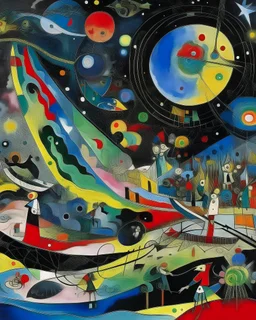 A galactic nightmare realm painted by Wassily Kandinsky