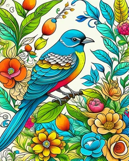 factices bird,flowers, adult book cover