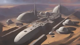Remote and Secret Military Base, Chesley Bonestell Style