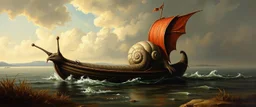 master oil painting by Rembrandt, the dragon snail boat fallout 4