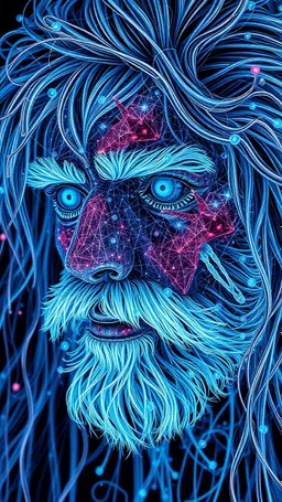 make a picture of an hairy synthezieser