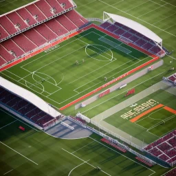 isometric architecture of a football stadium