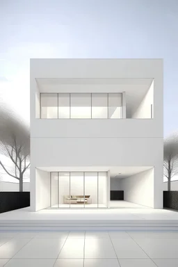 Edificio mínimalista warm white, minimal