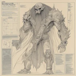 ConceptSheet: AD&D monster phantom shocker, with statistics [by Moebius]