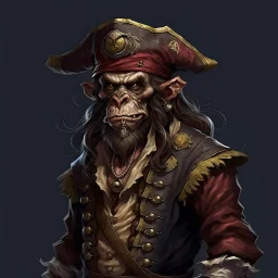 Pirate Human-Monkeyman DnD Digital Art