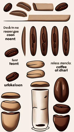 Only one Coffee bean Without background