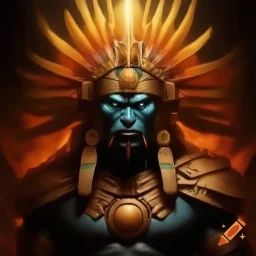 fantasy, realistic, ultra graphics, ue5, portrait, half orc, aztec