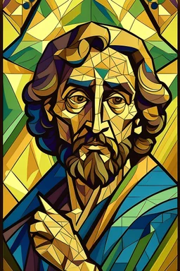 ilustration saint joseph like kubismus