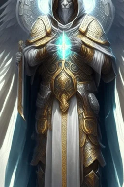 ancient prophet archmage celestial armor faceless hard armor demigod being manyhands