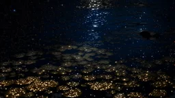 As the light played on the scales, the shoal shimmered, a liquid constellation spilled across the deep.
