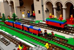 Train lego in lego Italian Rome lego