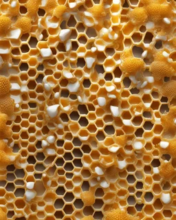 honeycombs and royal jelly 3d background