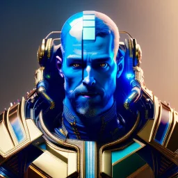 octane render, 8k, ultra highly detailed, intricate details, shiny, humanoid, cyberpunk 2077, sky blue eyes, cyborg, metallic, armour