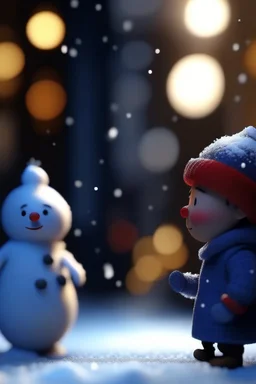 the guy who ate a snowman, bokeh like f/0.8, tilt-shift lens 8k, high detail, smooth render, down-light, unreal engine, prize winning