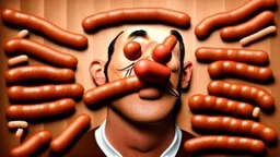 man made out of sausages