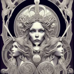 Hecate, three forms, three faces Triple moon goddess, Queen of Witches