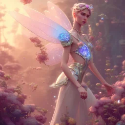 subtle transparent fairy in a galactic ambiance, delicate colors, in the foreground, full of details, smooth，soft light atmosphere, light effect，vaporwave colorful, concept art, smoot, 8 k, unreal engine 5