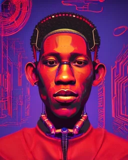 portrait of young thug as a cyborg. intricate abstract. intricate artwork. by tooth wu, wlop, beeple, dan mumford. mulholland drive by david lynch, dune by david lynch, blade runner 2049 by dennis villeneuve, patrick nagel, octane render, trending on artstation, greg rutkowski very coherent symmetrical artwork. cinematic, hyper realism, high detail, octane render, 8 k, iridescent accents