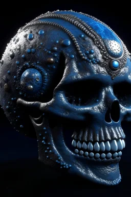 High detail death skull planet
