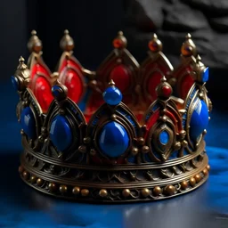 Atlantis Kingdom crown, red and blue stone