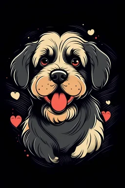 create some images for dog love tshirt