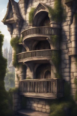 fantasy medieval balcony