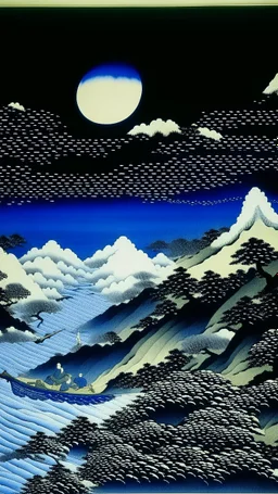 Darkness in a dream painted by Katsushika Hokusai