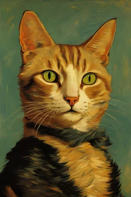 Portrait of a cat by Van Gogh