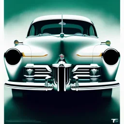 fullbody Drawing of '1948 Tucker Torpedo',intricate detail,by andrea bonelli,Kilian Eng,Ohrai,evan lee,three quarters view, toned colors,16k