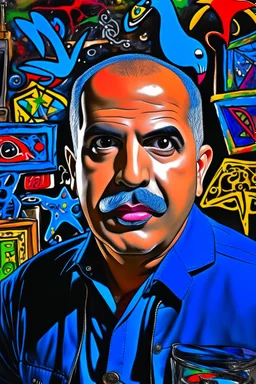 expressionism, Pixar style, in abstract art Basquiat, Picasso, Miro, Kandinsky, Klee, Birell, Fairey, Ardon, Buffet and Picasso style, HD --s 750 --v 5.1 --style raw, water color