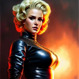 Drawing of beautiful face,'beautiful,Busty blonde Mags Black(fallout4)',intense stare, ancient skintight armor, balanciaga fashion clothe painting by gaston bussiere, greg rutkowski, yoji shinkawa, yoshitaka amano, tsutomu nihei, donato giancola, tim hildebrandt,KyuYong Eom,Ren Wei Pan Oil on canvas, cinematic composition, extreme detail,fit full head inside picture,16k