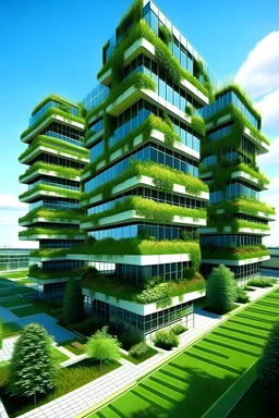 Generate a modern green ecological architecture