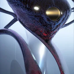 biomorphic alien ship with lighting, colours, 3D, foto-realistic,TG, 8k, art by HR Giger.